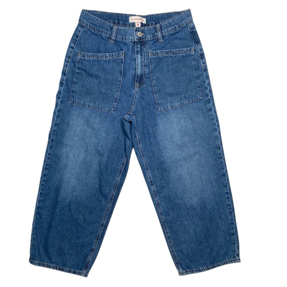 Lucky Brand High Rise Wide Leg Crop Jean Size 10